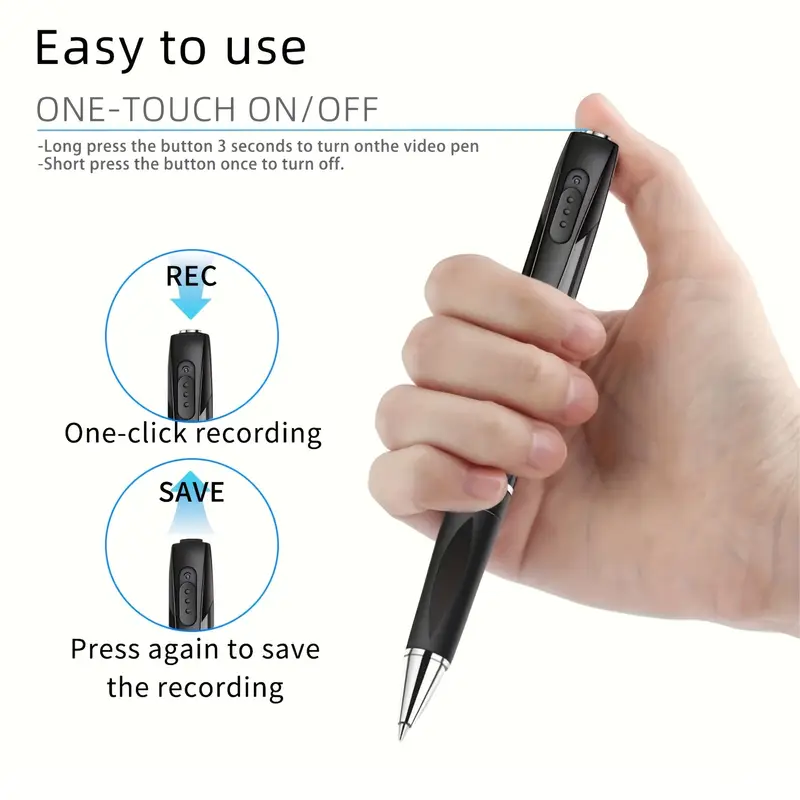 64GB HD 1080P Nanny Camera Pen